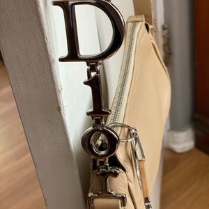 Christian Dior mini baguette leather shoulder bag